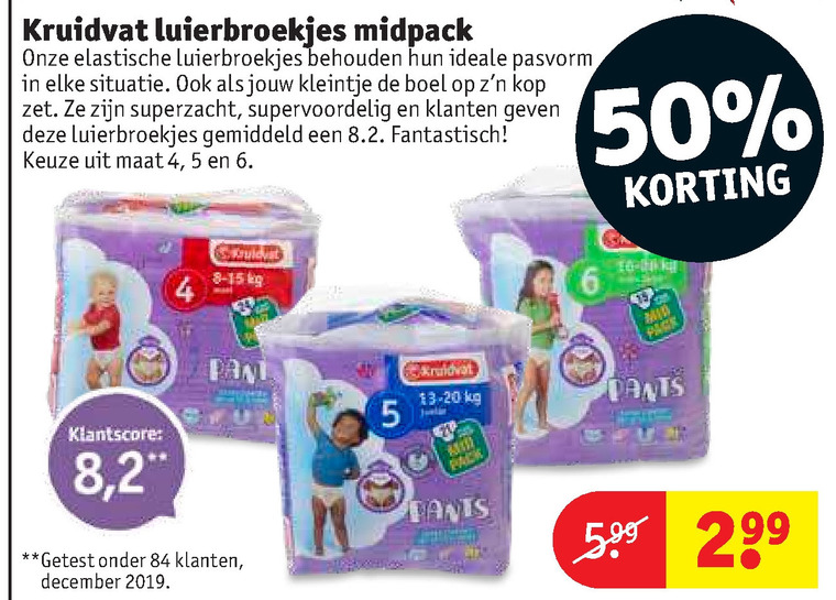 Kruidvat Huismerk   luierbroekjes folder aanbieding bij  Kruidvat - details