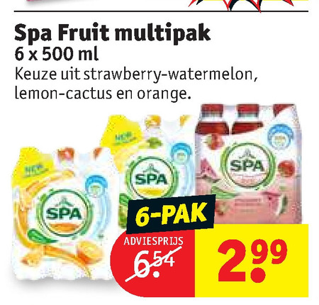 Spa en Fruit   fruitdrank folder aanbieding bij  Kruidvat - details