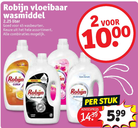 Robijn   wasmiddel folder aanbieding bij  Kruidvat - details