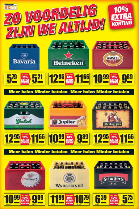 Heineken   krat bier folder aanbieding bij  Nettorama - details