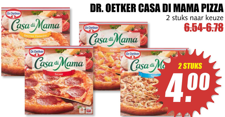 Dr Oetker   diepvriespizza folder aanbieding bij  MCD Supermarkt Basis - details