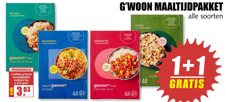 Gwoon   maaltijdmix folder aanbieding bij  MCD Supermarkt Basis - details