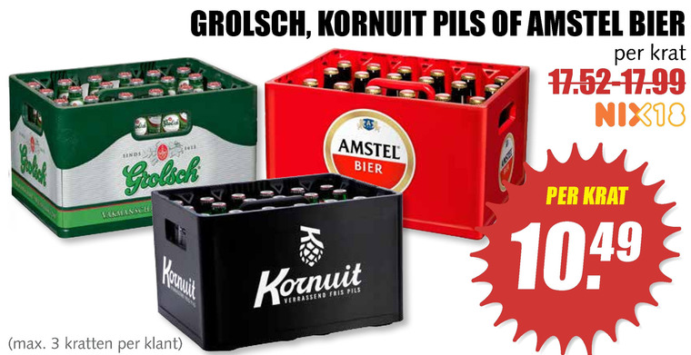 Grolsch   krat bier folder aanbieding bij  MCD Supermarkt Basis - details