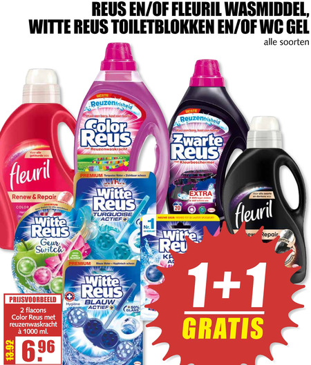 Fleuril   wasmiddel folder aanbieding bij  MCD Supermarkt Basis - details