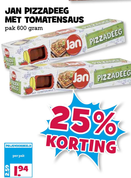 Jan   pizzadeeg folder aanbieding bij  Boons Markt - details