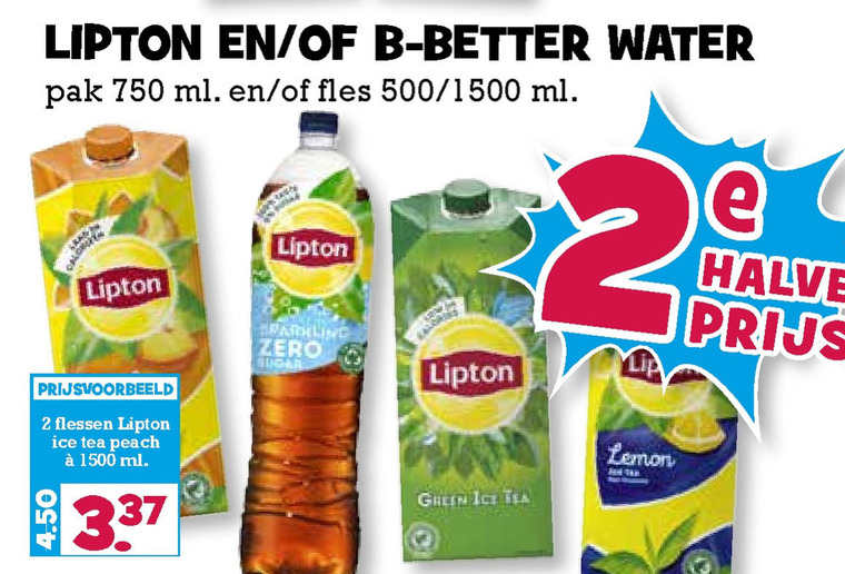 Lipton   ice tea, fruitdrank folder aanbieding bij  Boons Markt - details