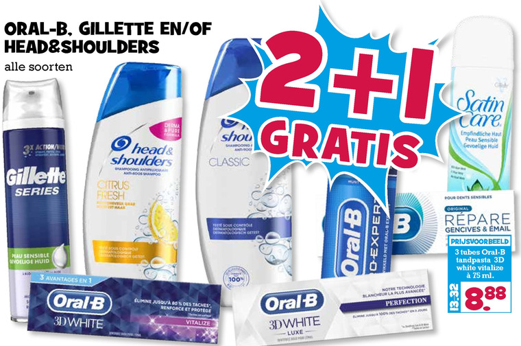 Gillette   tandpasta, scheergel folder aanbieding bij  Boons Markt - details