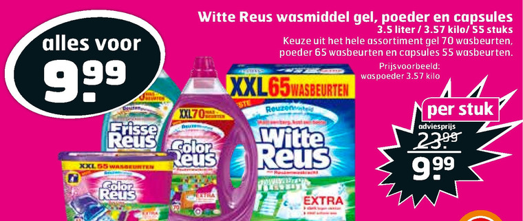 Frisse Reus   wasmiddel folder aanbieding bij  Trekpleister - details