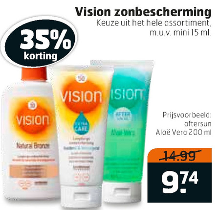 Vision   aftersun, zonnebrandolie folder aanbieding bij  Trekpleister - details