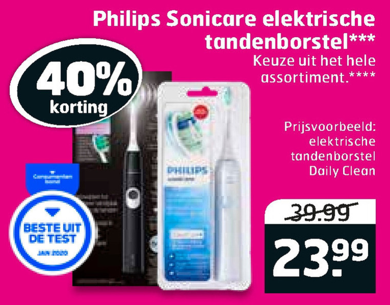 Philips   electrische tandenborstel folder aanbieding bij  Trekpleister - details