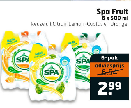 Spa en Fruit   fruitdrank folder aanbieding bij  Trekpleister - details