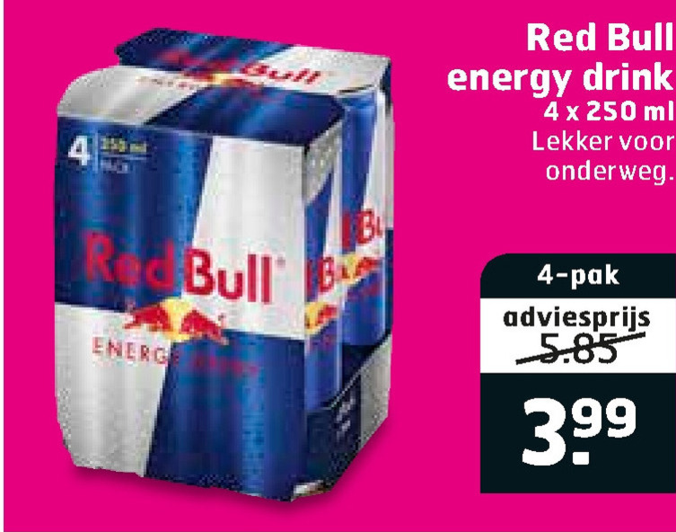 Red Bull   energiedrank folder aanbieding bij  Trekpleister - details