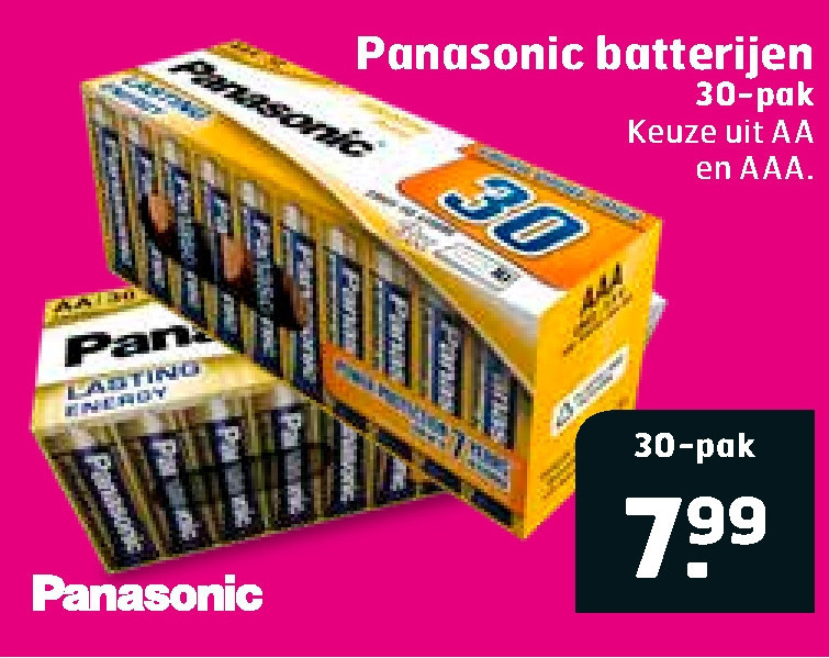 Panasonic   batterij folder aanbieding bij  Trekpleister - details