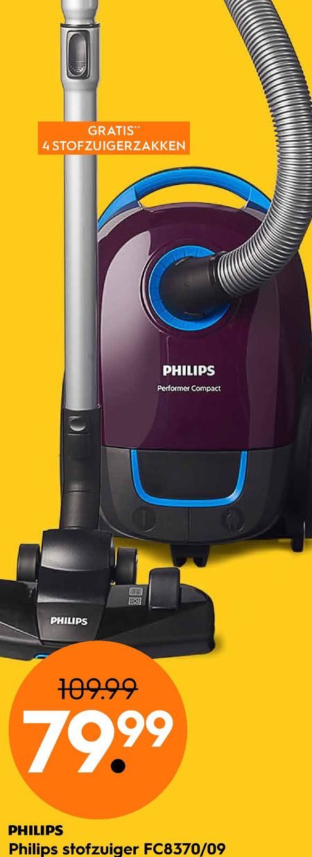 Philips stofzuiger folder aanbieding bij Blokker details