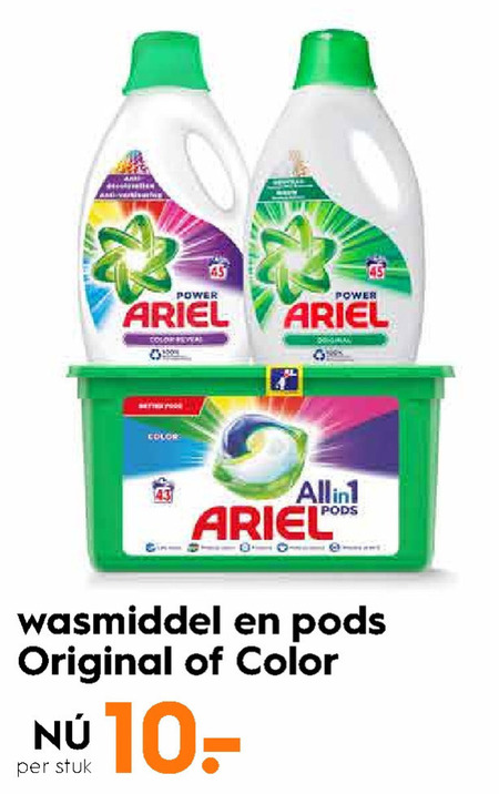 Ariel   wasmiddel folder aanbieding bij  Blokker - details