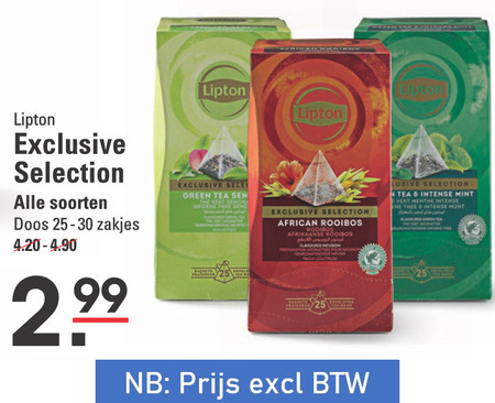 Lipton   thee folder aanbieding bij  Sligro - details