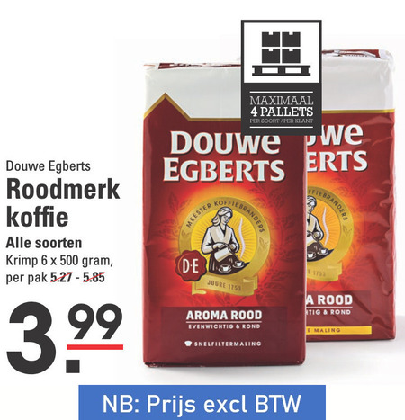 Douwe Egberts   koffie folder aanbieding bij  Sligro - details