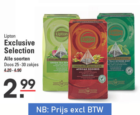 Lipton   thee folder aanbieding bij  Sligro - details