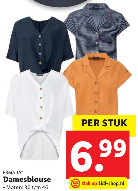 esmara   dames blouse folder aanbieding bij  Lidl - details