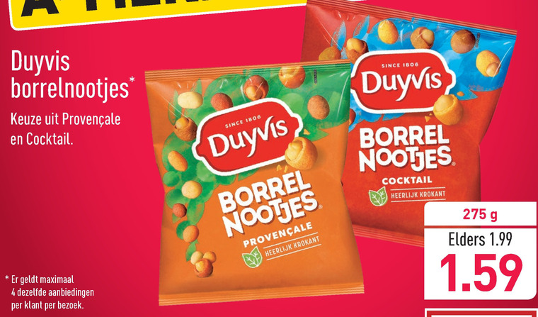 Duyvis   borrelnootjes folder aanbieding bij  Aldi - details