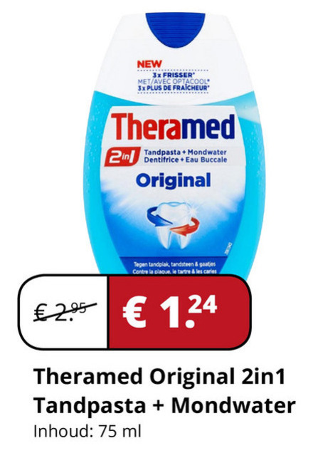 Theramed   tandpasta folder aanbieding bij  Voordeeldrogisterij.nl - details