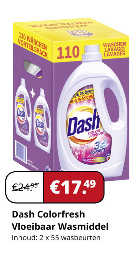 Dash   wasmiddel folder aanbieding bij  Voordeeldrogisterij.nl - details