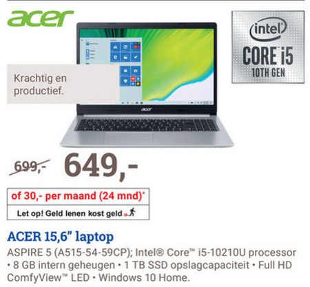 Acer   notebook folder aanbieding bij  BCC - details
