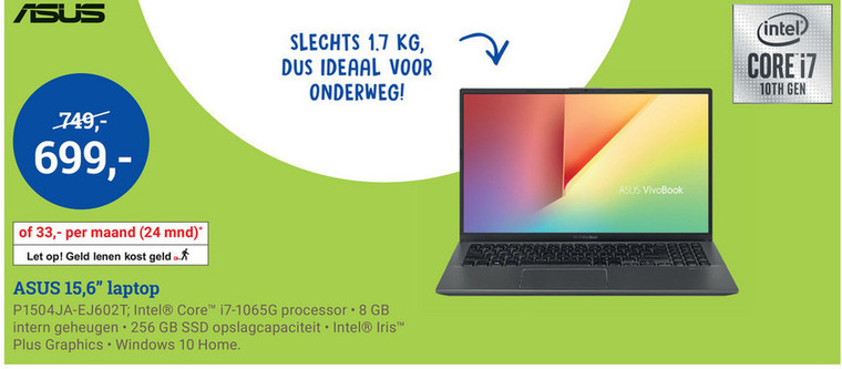 Asus   notebook folder aanbieding bij  BCC - details