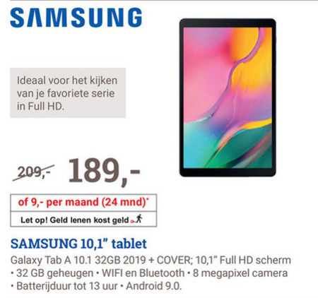 Samsung   tablet folder aanbieding bij  BCC - details