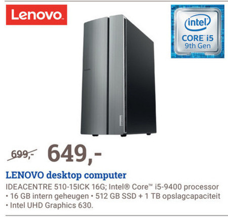 Lenovo   pc systeem folder aanbieding bij  BCC - details