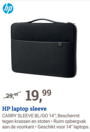 HP   notebook sleeve folder aanbieding bij  BCC - details