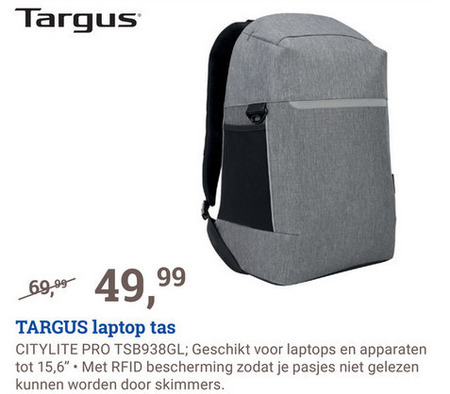 Targus   notebook rugtas folder aanbieding bij  BCC - details