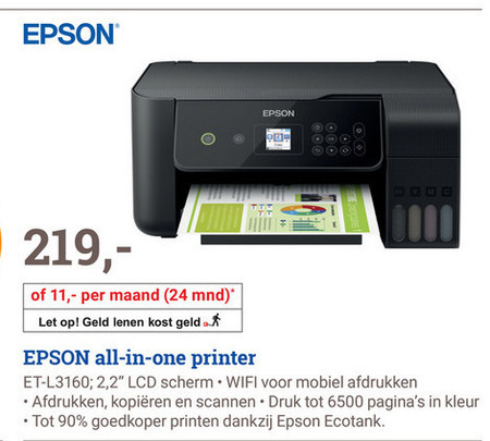 Epson   all-in-one printer folder aanbieding bij  BCC - details