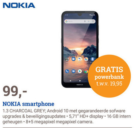 Nokia   simlock vrije mobieltje folder aanbieding bij  BCC - details