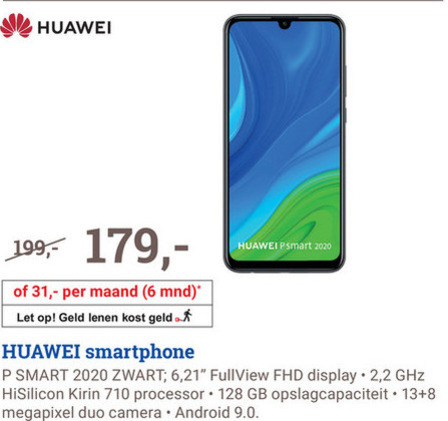 HuaWei   simlock vrije mobieltje folder aanbieding bij  BCC - details