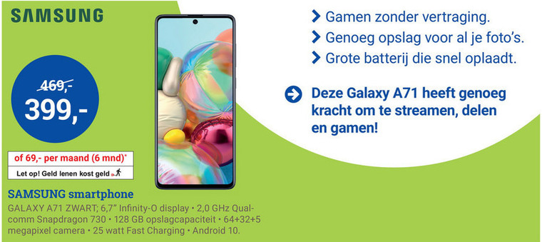 Samsung   simlock vrije mobieltje folder aanbieding bij  BCC - details