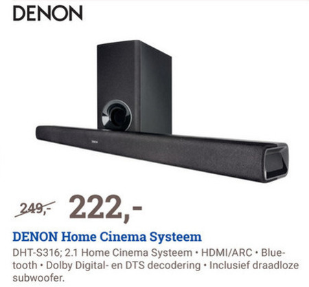 Denon   soundbar folder aanbieding bij  BCC - details