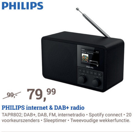 Philips   internet radio, dab radio folder aanbieding bij  BCC - details