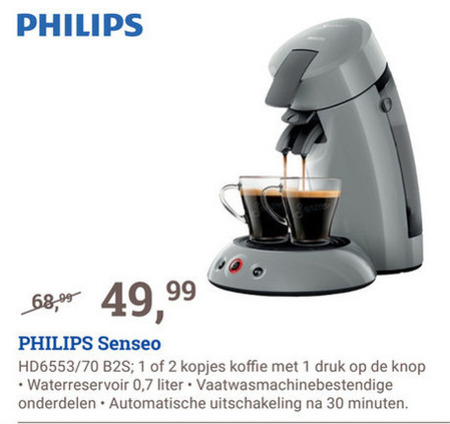 Philips   koffiepadmachine folder aanbieding bij  BCC - details