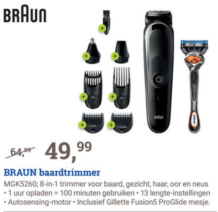 Braun   baardtrimmer folder aanbieding bij  BCC - details