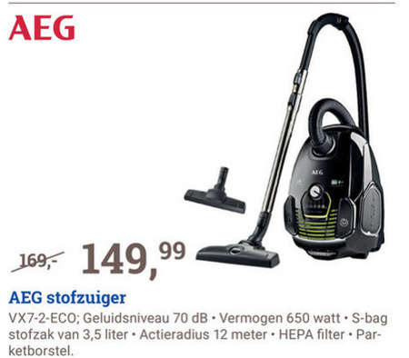 AEG   stofzuiger folder aanbieding bij  BCC - details