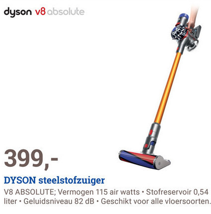 attent Continent negatief Dyson steelstofzuiger folder aanbieding bij BCC - details