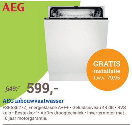 AEG   inbouwvaatwasser folder aanbieding bij  BCC - details