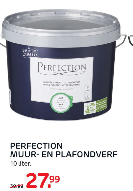 Perfection   plafondverf, muurverf folder aanbieding bij  Praxis - details