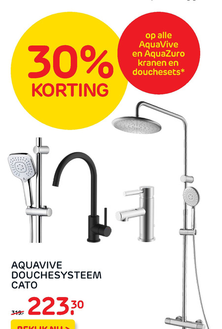 Aquazuro   wastafelkraan, kraan folder aanbieding bij  Praxis - details