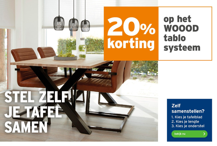 Woood   eetkamertafel folder aanbieding bij  Gamma - details