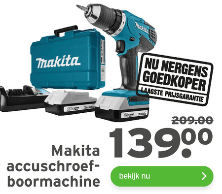 Makita   accuboormachine folder aanbieding bij  Gamma - details