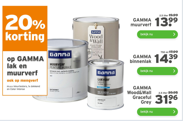 Gamma Huismerk   lak, muurverf folder aanbieding bij  Gamma - details