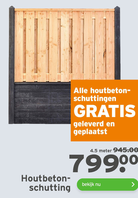 Te Archaïsch Theseus tuinscherm folder aanbieding bij Gamma - details