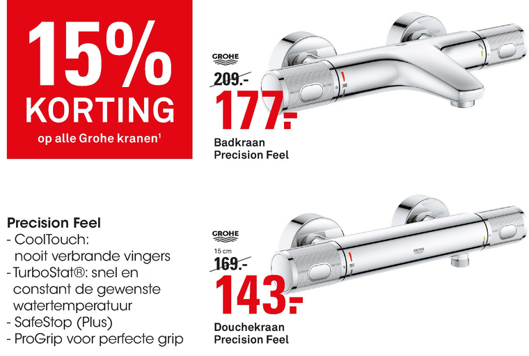 Grohe   douchekraan, wastafelkraan folder aanbieding bij  Karwei - details